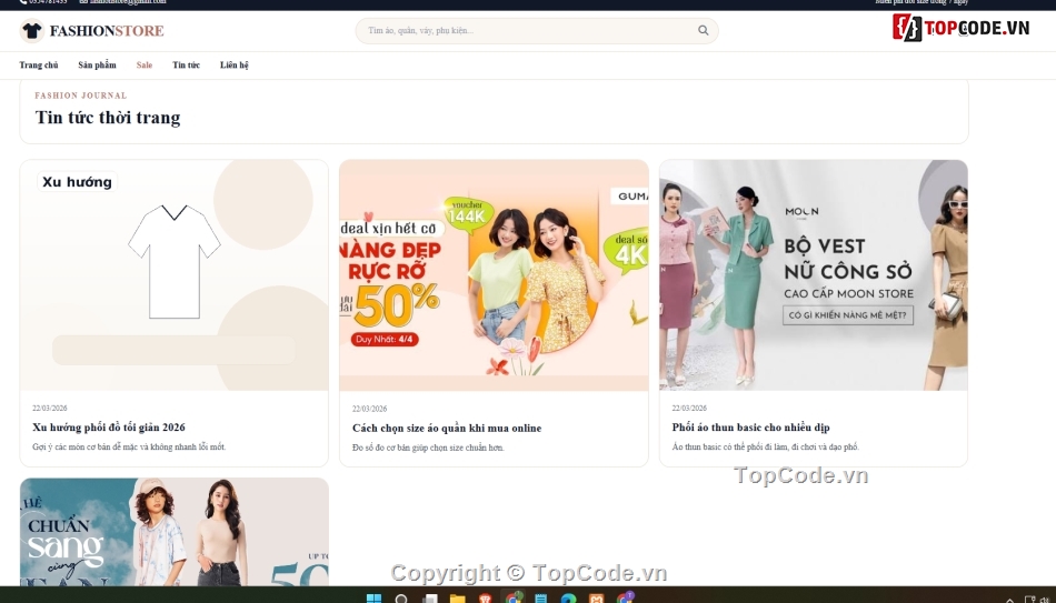 web bán quần áo,bán quần áo,Fashion Store